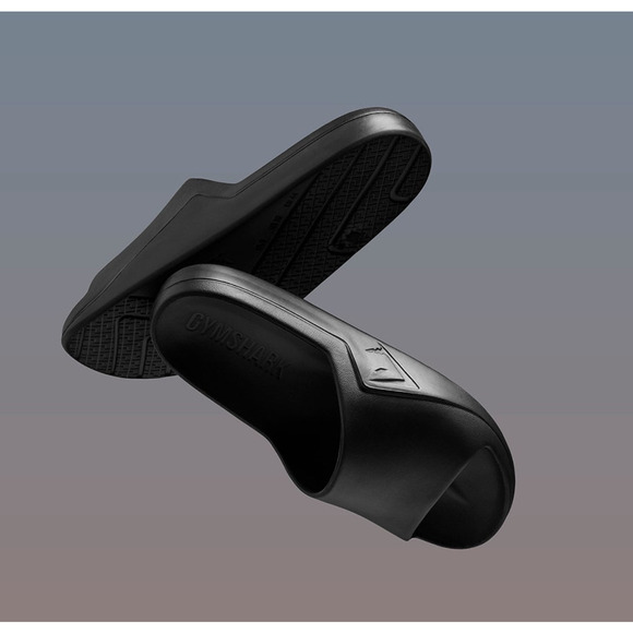 Gymshark Unisex Rest Day Slice Sandals Black Mens Size 13 Womens Size 14 - Picture 1 of 8